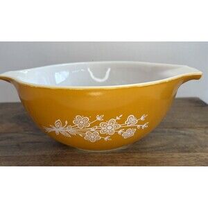 VINTAGE PYREX 442 BUTTERFLY GOLD NESTING CINDERELLA 1 1/2 QT Near Mint